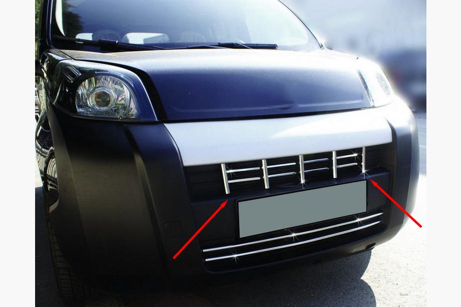 Peugeot Bipper 2008–2017 Okrasne letvice za masko (13-delni komplet, nerjaveče jeklo) Fotografija 1