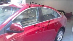Chevrolet Cruze 2009–2015 Kompletne okenske obrobe (za različico Sedan, nerjavno jeklo) fotografija 2
