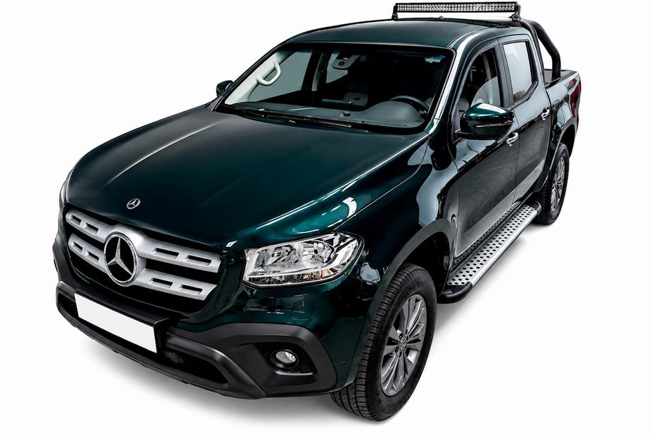 Mercedes X class 2017–2020 Stranske stopnice Allmond Grey (2 kosa, aluminij) Image