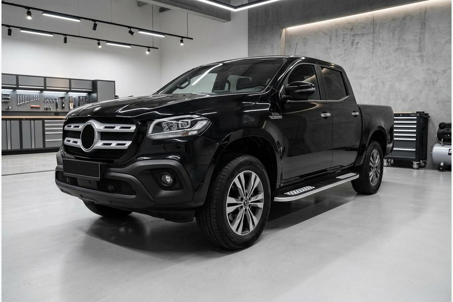 Mercedes X class 2017–2020 Bočne stopnice Tayga Grey V2 (2 kos, aluminij) Image