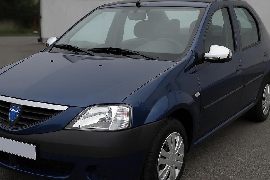Dacia Logan I 2005–2008 Nerjavni pokrovi ogledal – zgornji del (2 kosa) Image