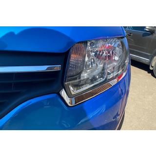Obrobe žarometov (2 kosa, nerjavno jeklo) Dacia Sandero 2013–2020 fotografija 2