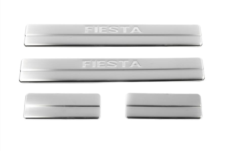 Ford Fiesta 2002–2008 Zaščitne letve pragov OmsaLine (4 kosi, inox) Fotografija 2