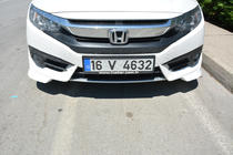 Honda Civic Limuzina X 2016–2021 Kotna dodatka za sprednji odbijač (za lakiranje) fotografija 2