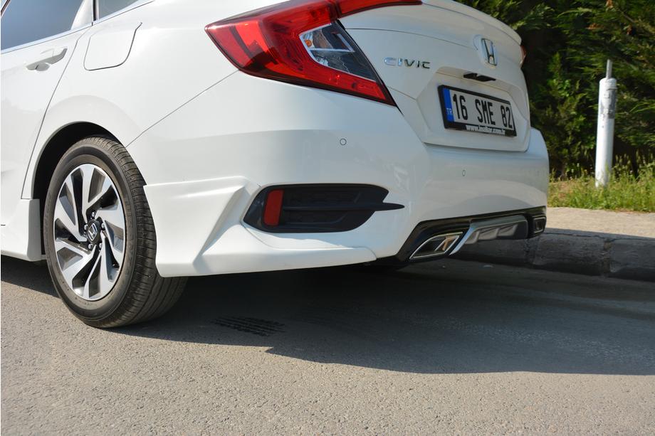Honda Civic Limuzina X 2016–2021 Kotni dodatki za zadnji odbijač (za barvanje) Image