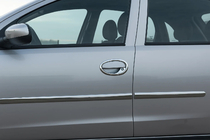 Opel Corsa C 2000–2006 Kromirani okvirji kljuk (4 kosi, nerj. jeklo) fotografija 1