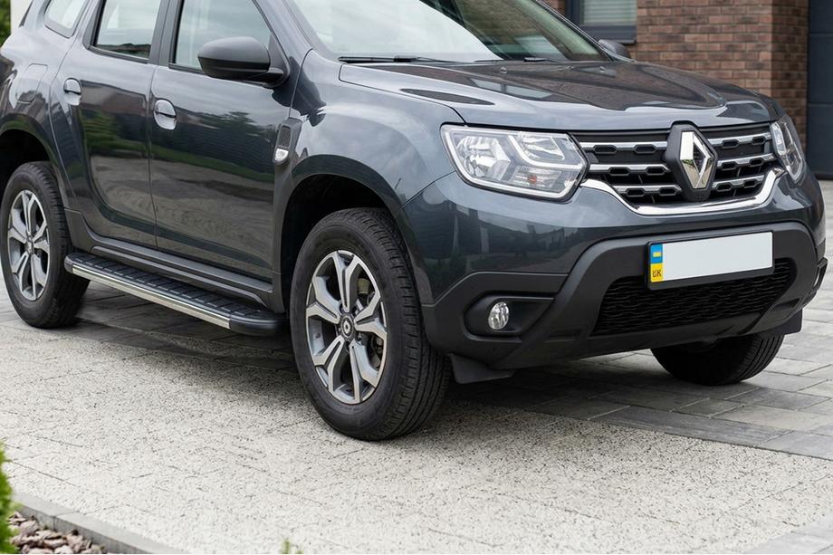 Dacia Duster 2018–2024 Stranske stopnice DURU (2 kos, aluminij) Image