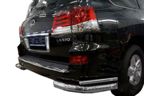 Lexus LX570/450d 2008–2022 Zadnji dvojni kotni ščitniki (nerjaveče jeklo) fotografija 1