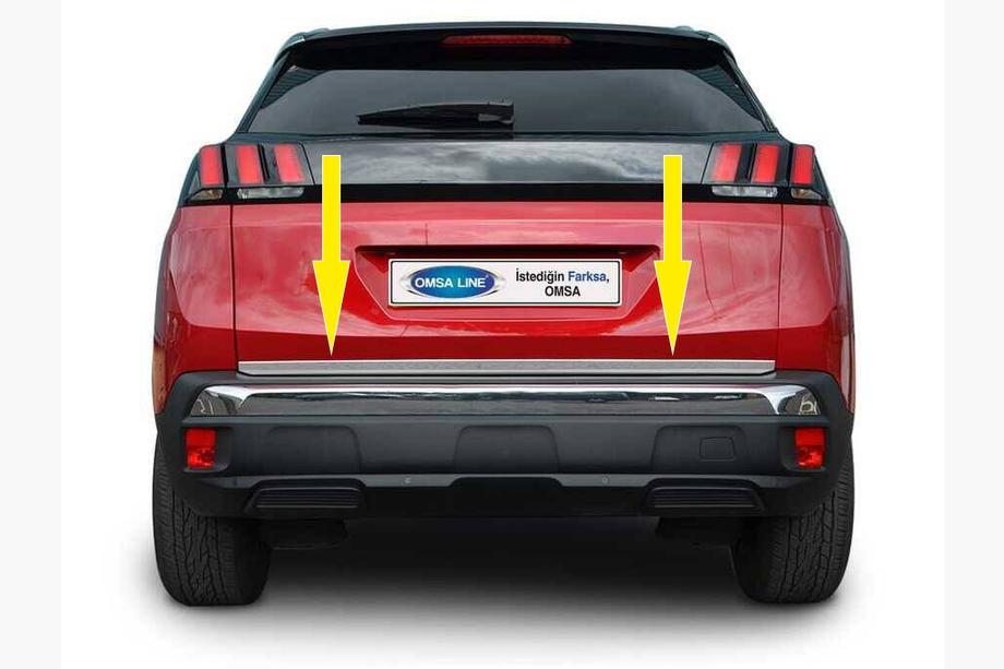 Peugeot 3008 2016–2023 Nerjaveča zaščitna letvica roba prtljažnika Carmos - turško nerjaveče jeklo Image