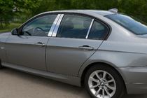 BMW serija 3 E90/E91 2005–2011 Obloge stebričkov vrat (nerjaveče jeklo) fotografija 1