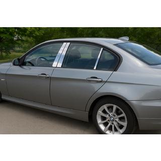 Obloge stebričkov vrat (nerjaveče jeklo) BMW serija 3 E90/E91 2005–2011 fotografija 1