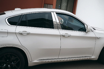 BMW X6 E71 2008–2014 Kompletne okenske obrobe (10 kos, nerjavno jeklo) fotografija 1