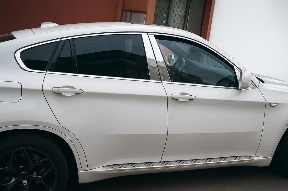 BMW X6 E71 2008–2014 Kompletne okenske obrobe (10 kos, nerjavno jeklo) Image