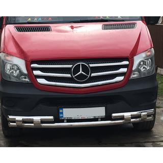 Sprednja spodnja zaščitna cev Shark (nerjaveče jeklo) Mercedes Sprinter W906 2006–2018 fotografija 3