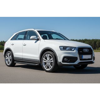 Stranski pragovi Tayga Black (2 kosa, aluminij) Audi Q3 2011–2019 fotografija 1