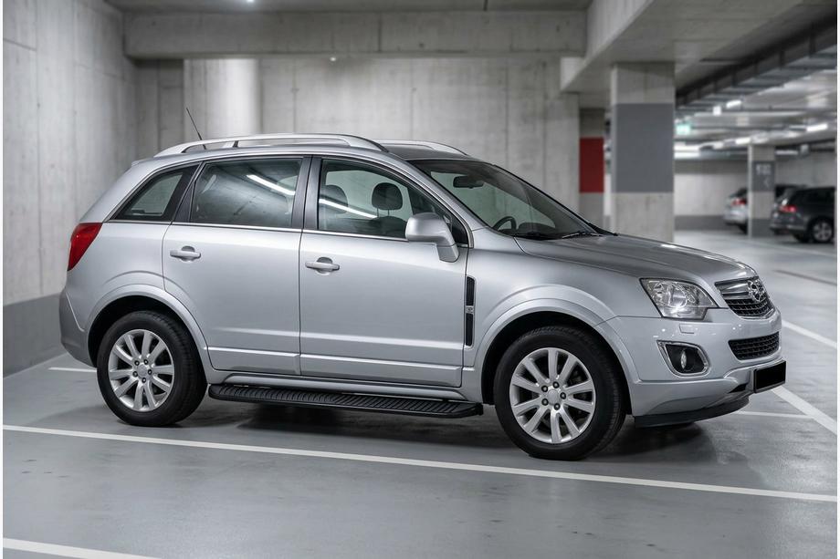 Opel Antara 2006–2017 Stranski pragovi Tayga Black (2 kos, aluminij) Image