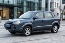 Hyundai Tucson JM 2004– Stranski pragovi Tayga Black (2 kosa, aluminij) fotografija 1