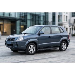Stranski pragovi Tayga Black (2 kosa, aluminij) Hyundai Tucson JM 2004– fotografija 1