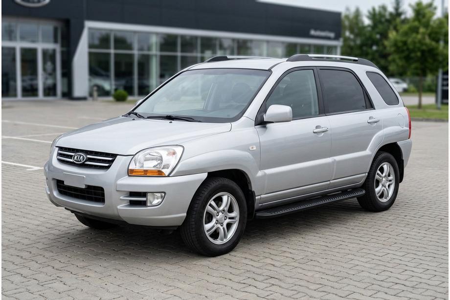 Kia Sportage 2004–2010 Stranski pragovi Tayga Black (2 kosa, aluminij) Image
