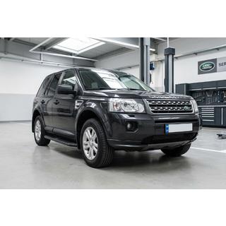 Stranski pragovi Tayga Black (2 kosa, aluminij) Land Rover Freelander II 2006–2014 fotografija 1