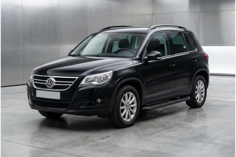 Volkswagen Tiguan 2007–2016 Stranski pragovi Tayga Black (2 kosa, aluminij) Image