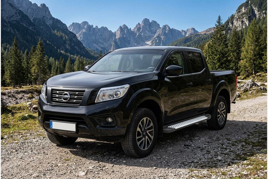 Nissan Navara/NP300 2016– Stranske stopnice Allmond Grey (2 kosa, aluminij) Image