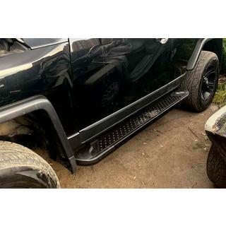 Stranske stopnice Allmond Black (2 kos, aluminij)