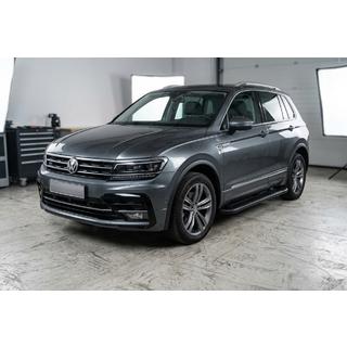 Bočne stopnice Allmond Black (2 kos, aluminij) Volkswagen Tiguan 2016–2023 fotografija 1