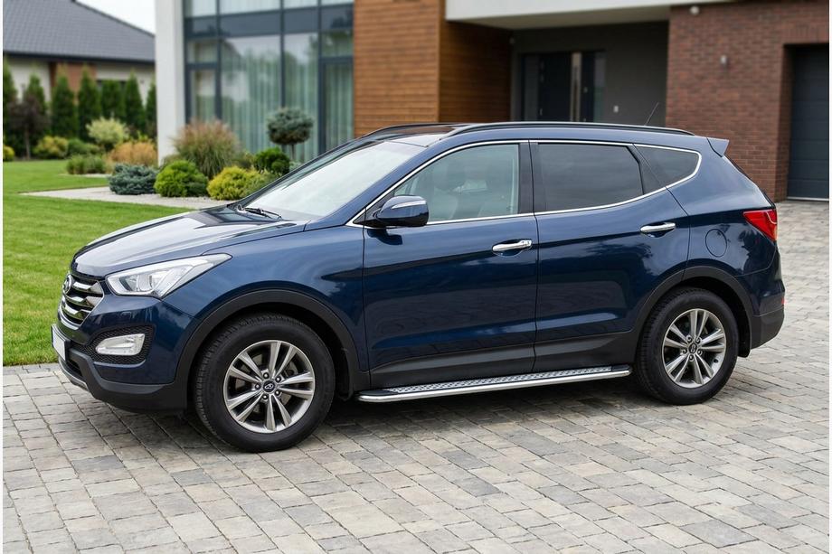 Hyundai Santa Fe 3 2012–2018 Stranske stopnice Maydos V2 (2 kosa, aluminij/nerjavno jeklo) Image