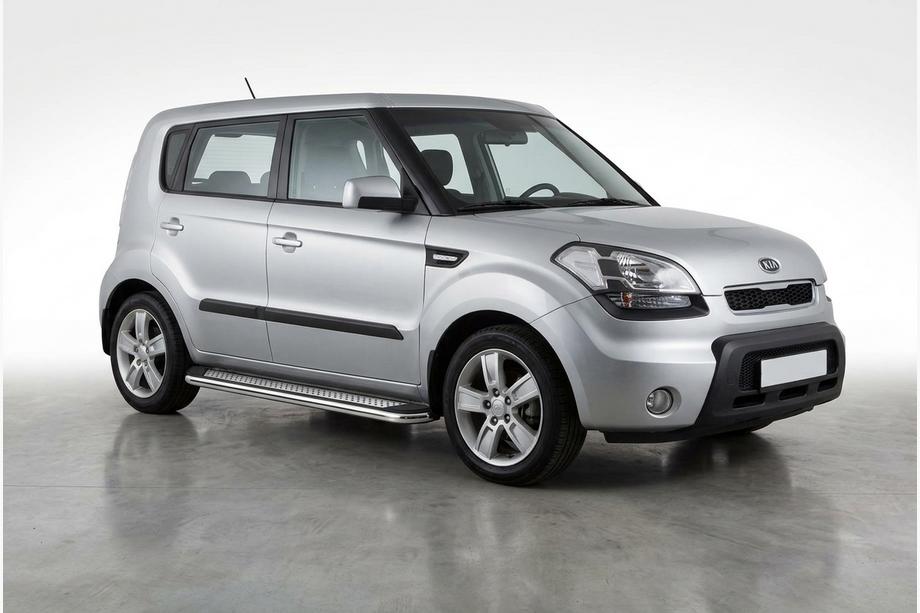 Kia Soul I 2008–2013 Stranske stopnice Maydos V2 (2 kosa, aluminij/nerjavno jeklo) Image