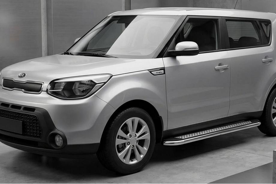 Kia Soul II 2013–2018 Stranske stopnice Maydos V2 (2 kosa, aluminij/nerjavno jeklo) Image