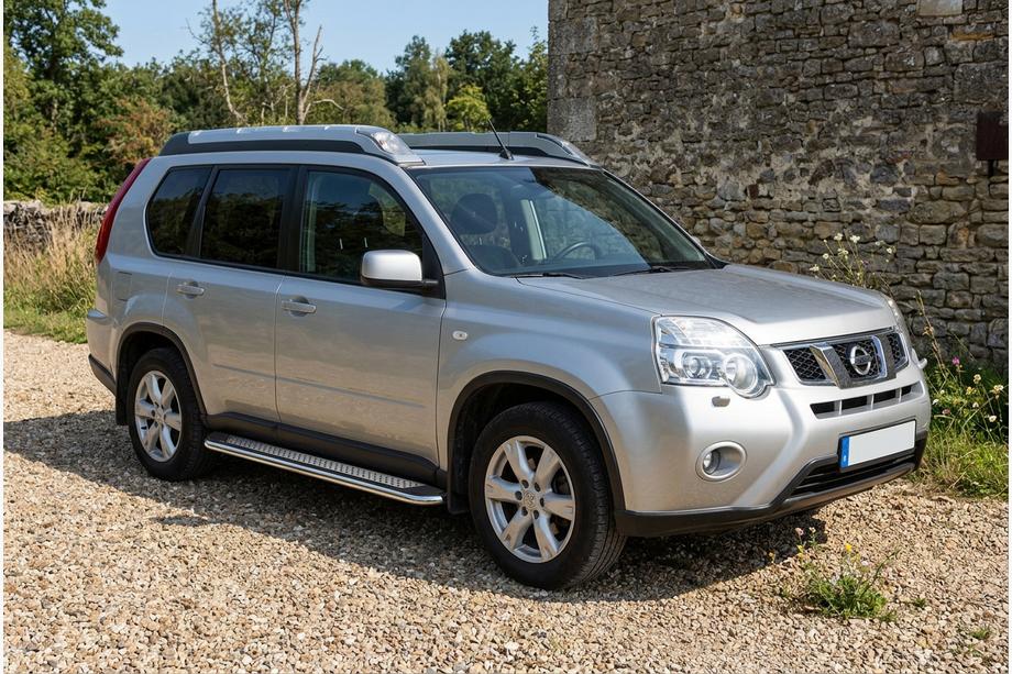 Nissan X-trail T31 2007–2014 Stranske stopnice Maydos V2 (2 kosa, aluminij/nerjavno jeklo) Image