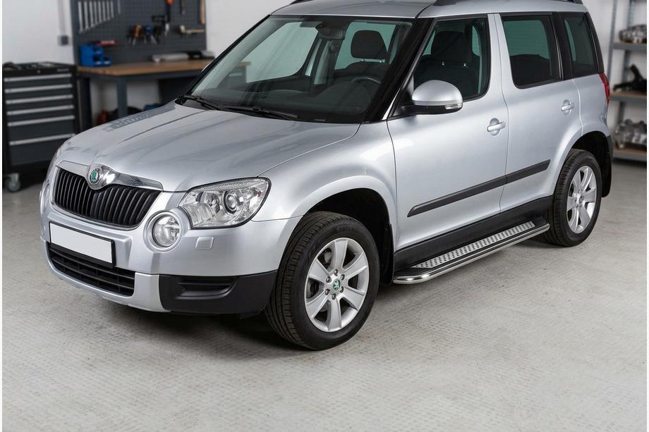 Skoda Yeti 2009–2017 Stranske stopnice Maydos V2 (2 kosa, aluminij/nerjavno jeklo) Image