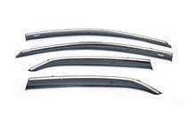 Toyota Corolla 2007–2013 Vetrni deflektorji oken s kromirano letvico (4 kos, Niken) fotografija 2