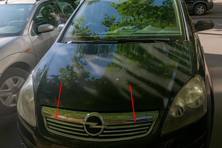Opel Zafira B 2005–2011 Okrasne letvice za masko (6 kos, nerjavno jeklo) Image