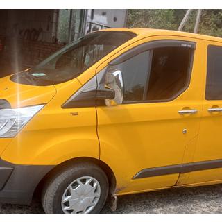 Kromirani pokrovi ogledal (2 kosa, nerjavno jeklo) Ford Custom 2013–2022 fotografija 2