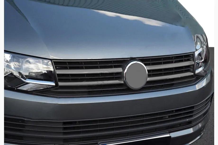 Volkswagen T6 2015–2024 Okrasne letvice za masko – črni krom 2015-2019 (4 kos, nerjavno jeklo) Image