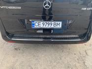 Mercedes Vito/V-razred W447 2014– Zaščitna letev zadnjega odbijača OmsaLine Črni krom (nerjavno jeklo) fotografija 4