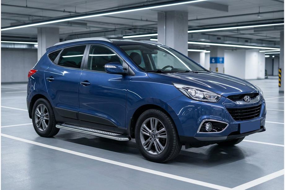 Hyundai IX-35 2010–2015 Stranske stopnice Maydos V2 (2 kosa, aluminij/nerjavno jeklo) Image