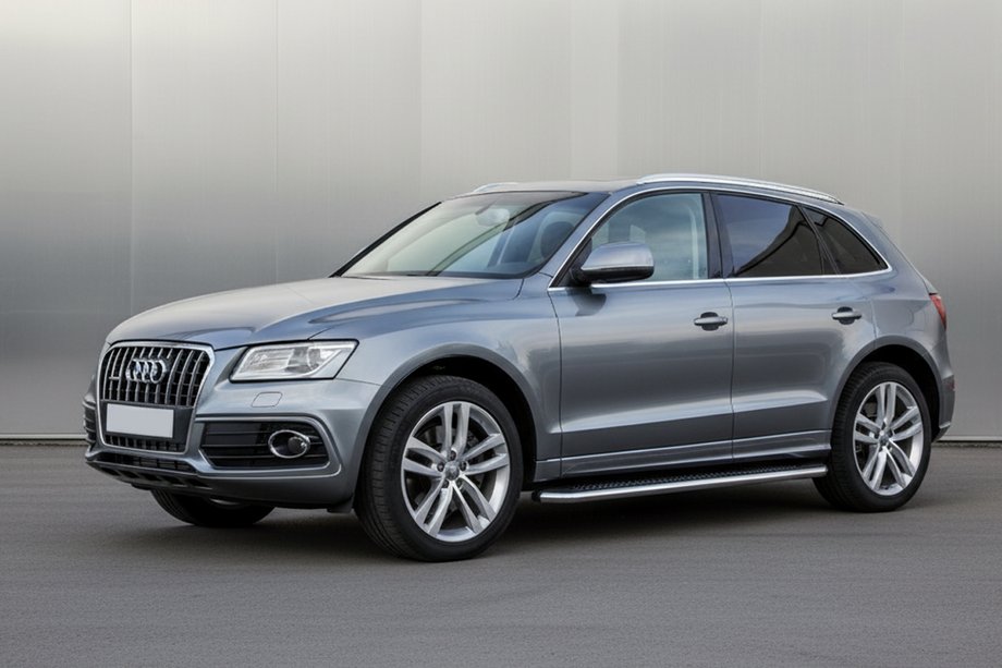 Audi Q5 2008–2017 Stranski pragovi Maydos V2 (2 kos, aluminij / nerjaveče jeklo) Image