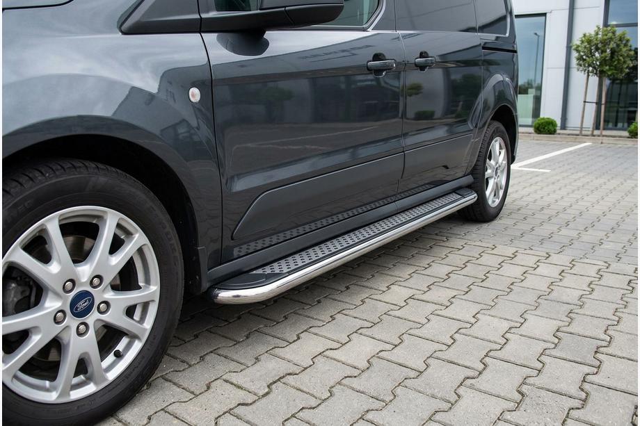 Ford Connect 2002–2006 Stranske stopnice Maydos V2 (2 kosa, aluminij/nerjavno jeklo) Maxi medosna razdalja Image