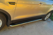 Ford Kuga/Escape 2013–2019 Stranski pragovi Maydos V2 (2 kosa, aluminij + nerjavno jeklo) fotografija 6