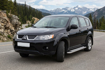 Mitsubishi Outlander 2006–2012 Stranske stopnice Maydos V2 (2 kosa, aluminij/nerjavno jeklo) fotografija 1