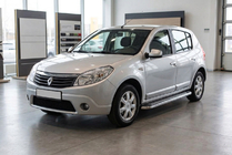 Dacia Sandero 2007–2013 Stranske stopnice Maydos V2 (2 kosa, aluminij/nerjavno jeklo) fotografija 1