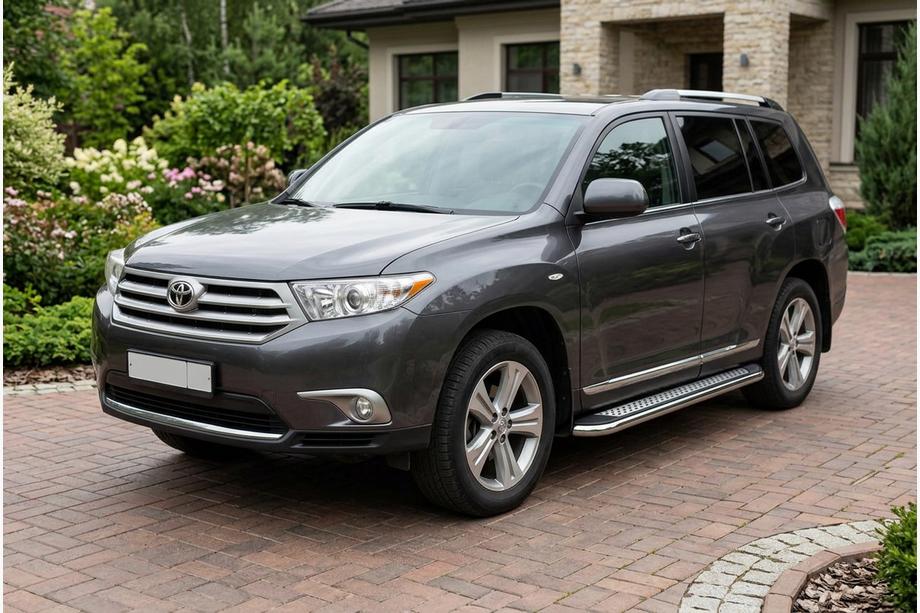 Toyota Highlander 2008–2013 Stranske stopnice Maydos V2 (2 kosa, aluminij/nerjavno jeklo) Image