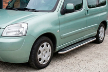 Peugeot Partner 1996–2008 Stranske stopnice Maydos V2 (2 kosa, aluminij/nerjavno jeklo) fotografija 1