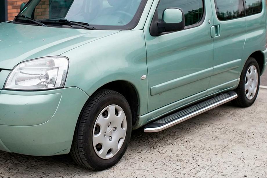Peugeot Partner 1996–2008 Stranske stopnice Maydos V2 (2 kosa, aluminij/nerjavno jeklo) Image