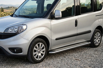 Opel Combo 2012–2018 Stranske stopnice Maydos V2 (2 kosa, aluminij/nerjavno jeklo) Maxi medosna razdalja fotografija 1