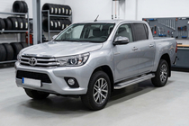 Toyota Hilux 2015– Stranske stopnice Maydos V2 (2 kosa, aluminij/nerjavno jeklo) fotografija 1