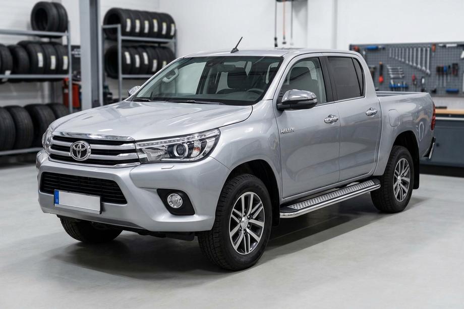 Toyota Hilux 2015– Stranske stopnice Maydos V2 (2 kosa, aluminij/nerjavno jeklo) Image